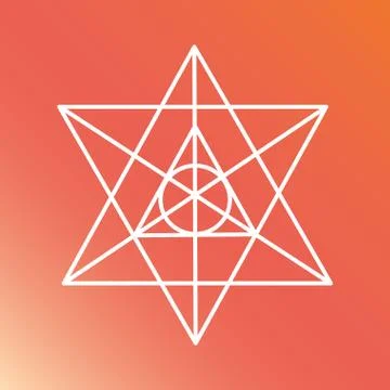 Sacred geometry icon. White Shape design. Vector graphic Stock Illustration