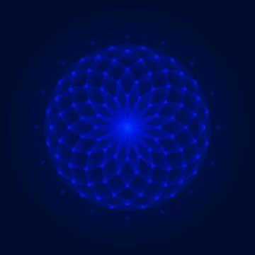 Sacred Geometry, Light Star, Space Illustration, Swirl trail effect, Vector. 스톡 일러스트