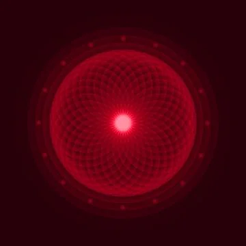 Sacred Geometry, Light Star, Space Illustration, Swirl trail effect, Vector. Stock Illustration