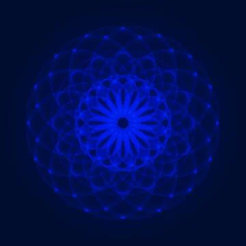 Sacred Geometry, Light Star, Space Illustration, Swirl trail effect, Vector. 스톡 일러스트