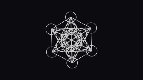 Sacred Geometry Mandala Animating in Seamless Loop Vídeo Stock 347690137