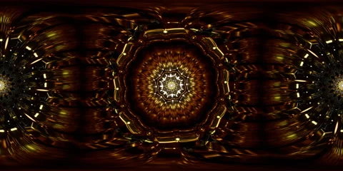 Sacred geometry mandala in immersive VR 360 format designed as equirectangular Stock Footage 335676450
