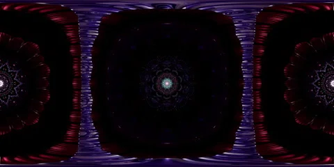 Sacred geometry mandala in immersive VR 360 format rendered as equirectangular Stock Footage 335678466