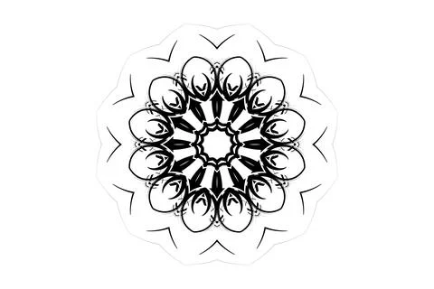 Sacred Geometry Mandala Symmetrical Creature Composition Иллюстрация