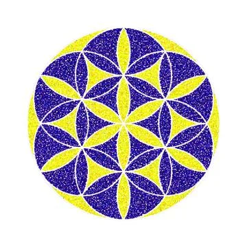 Sacred Geometry Seed of Life Pattern Stock Illustration