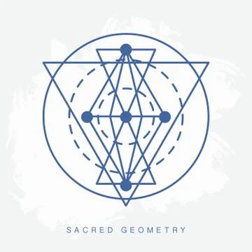 Sacred geometry sign Stock Illustration