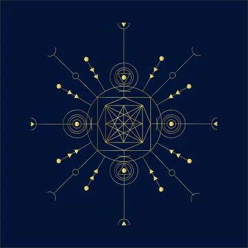 Sacred Geometry Symbol Stock Illustration