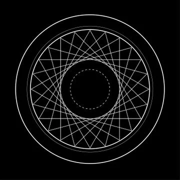 Sacred geometry symbol illustration of vector energy star Stock Illustration