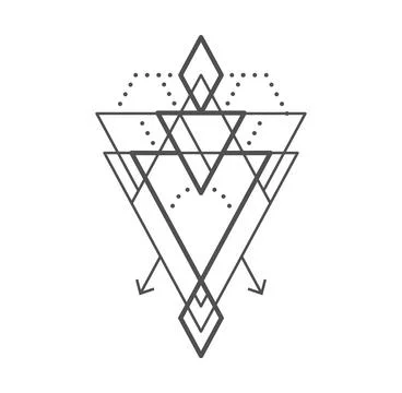 Sacred geometry tattoo and esoteric mystic symbol Stock-Illustration