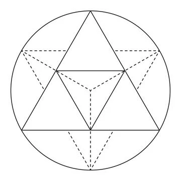 Sacred geometry vector design element. Illustrazione stock