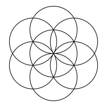 Sacred geometry vector design element. Illustrazione stock