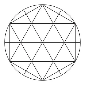 Sacred geometry vector design element. Stock Illustration