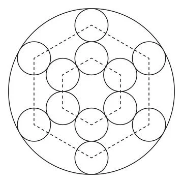 Sacred geometry vector design element. Stock Illustration