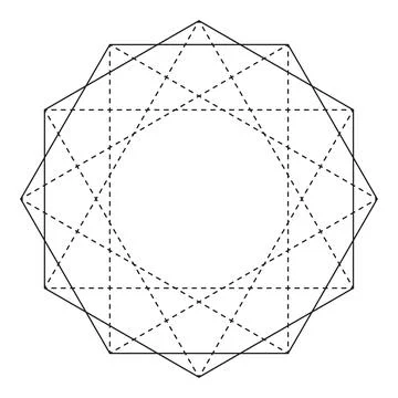 Sacred geometry vector design element. Stock Illustration