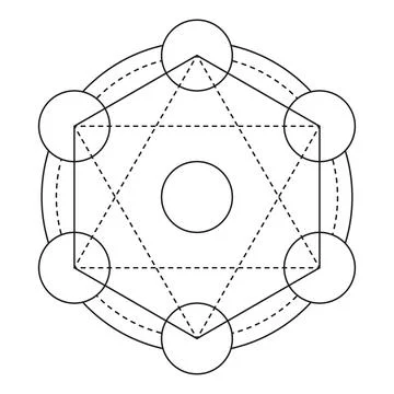 Sacred geometry vector design element. Stock Illustration