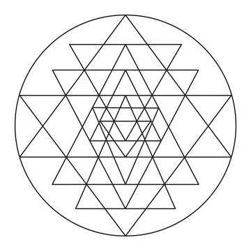 Sacred geometry vector design element. Illustrazione stock