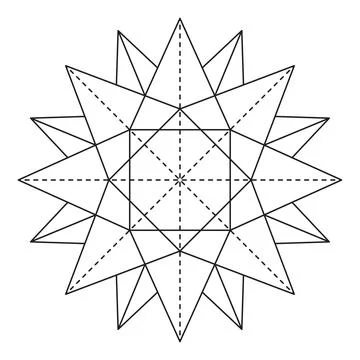 Sacred geometry vector design element. Illustrazione stock
