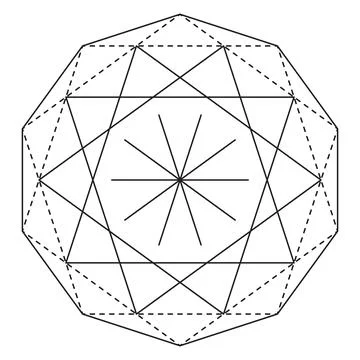 Sacred geometry vector design element. Stock Illustration