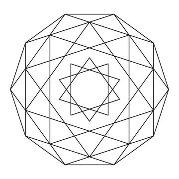 Sacred geometry vector design element. Stock Illustration
