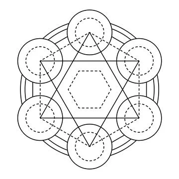 Sacred geometry vector design element. Stock Illustration