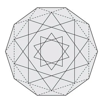 Sacred geometry vector design element. Illustrazione stock