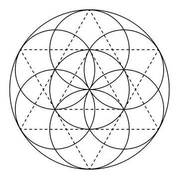 Sacred geometry vector design element. Stock Illustration