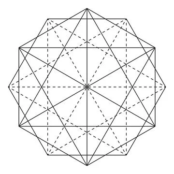 Sacred geometry vector design element. Stock Illustration