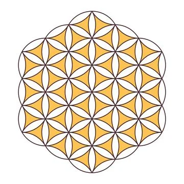 Sacred geometry vector design element. Illustrazione stock