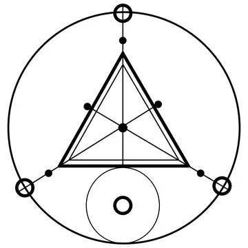 Sacred geometry vector design elements. Alchemy, religion, philosophy, logo Illustrazione stock