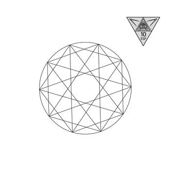 Sacred geometry. Vector Illustration isolated on white. Sacred geometry. Black Stock Illustration