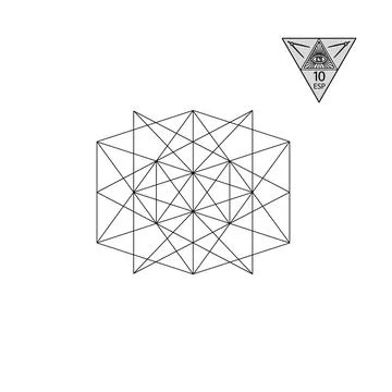 Sacred geometry. Vector Illustration isolated on white. Sacred geometry. Black Ilustração Stock