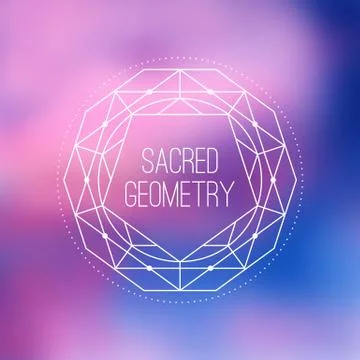 Sacred geometry vector sign. Flower of life symbol Stock Illustration