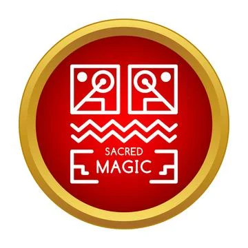 Sacred magic symbol icon flat style design Stock Illustration