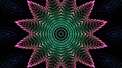 Sacred mandala with changing patterns Stock Footage 170305601