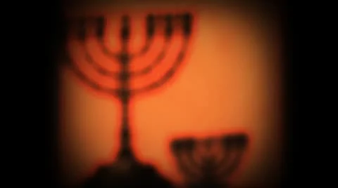 Sacred Menorah  Stock Footage 8920380