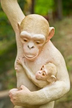 Sacred monkey stone Stock Photos