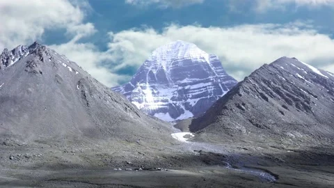 Sacred mount Kailash, Mount Kailash and Om Parvat, Kailash, Tibet time lapse Видео 276979277