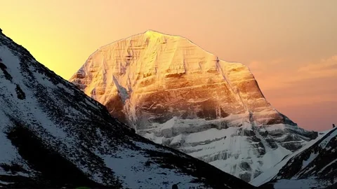 Sacred mount Kailash, Mount Kailash and Om Parvat, Kailash, Tibet time lapse 스톡 동영상 276979810
