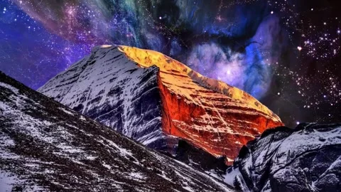 Sacred mount Kailash, Mount Kailash and Om Parvat, Kailash, Tibet time lapse 動画素材 276982676