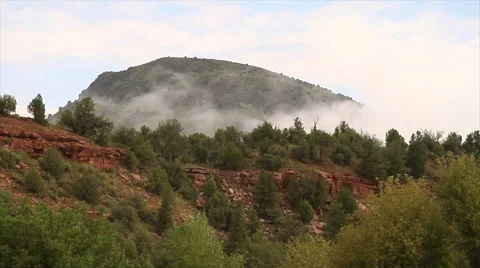 Sacred Mountain mist Stock Footage 42237746