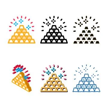 Sacred pyramid icon vector outline simplified Illustrazione stock