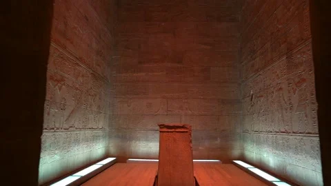 Sacred room of the Temple of Philae without people Vídeo Stock 142604239