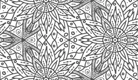 Sacred seamless pattern in linear style. Simple lattice graphic design vector Illustrazione stock