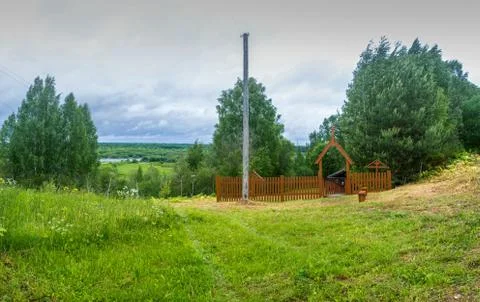 On the sacred source of the Venerable Barnabas, Abbot of Vetluga. Stock Photos