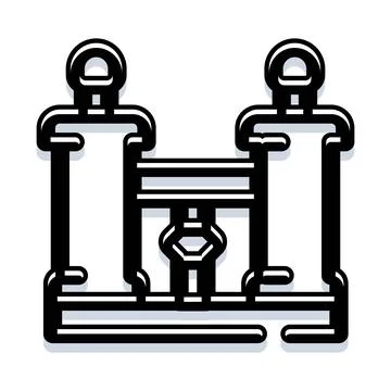 Sacred torah scroll icon representing jewish tradition Illustrazione stock