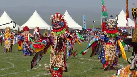 Sacred Tsam masked dance. Video stock 321349451