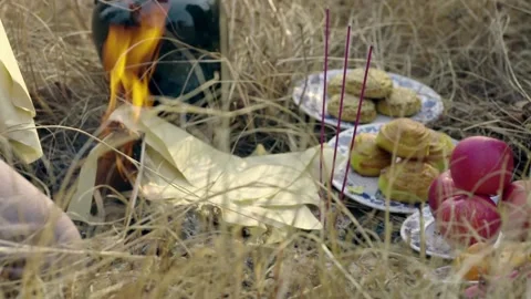 Sacrifice to burn Stock Footage 235268010