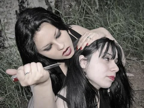 Sacrifice in the forest Stock Photos
