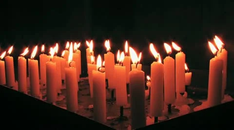 Sacrificial candles_3 Stock Footage 11613632