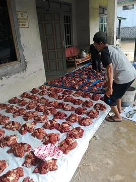 Sacrificial meat Stock Photos